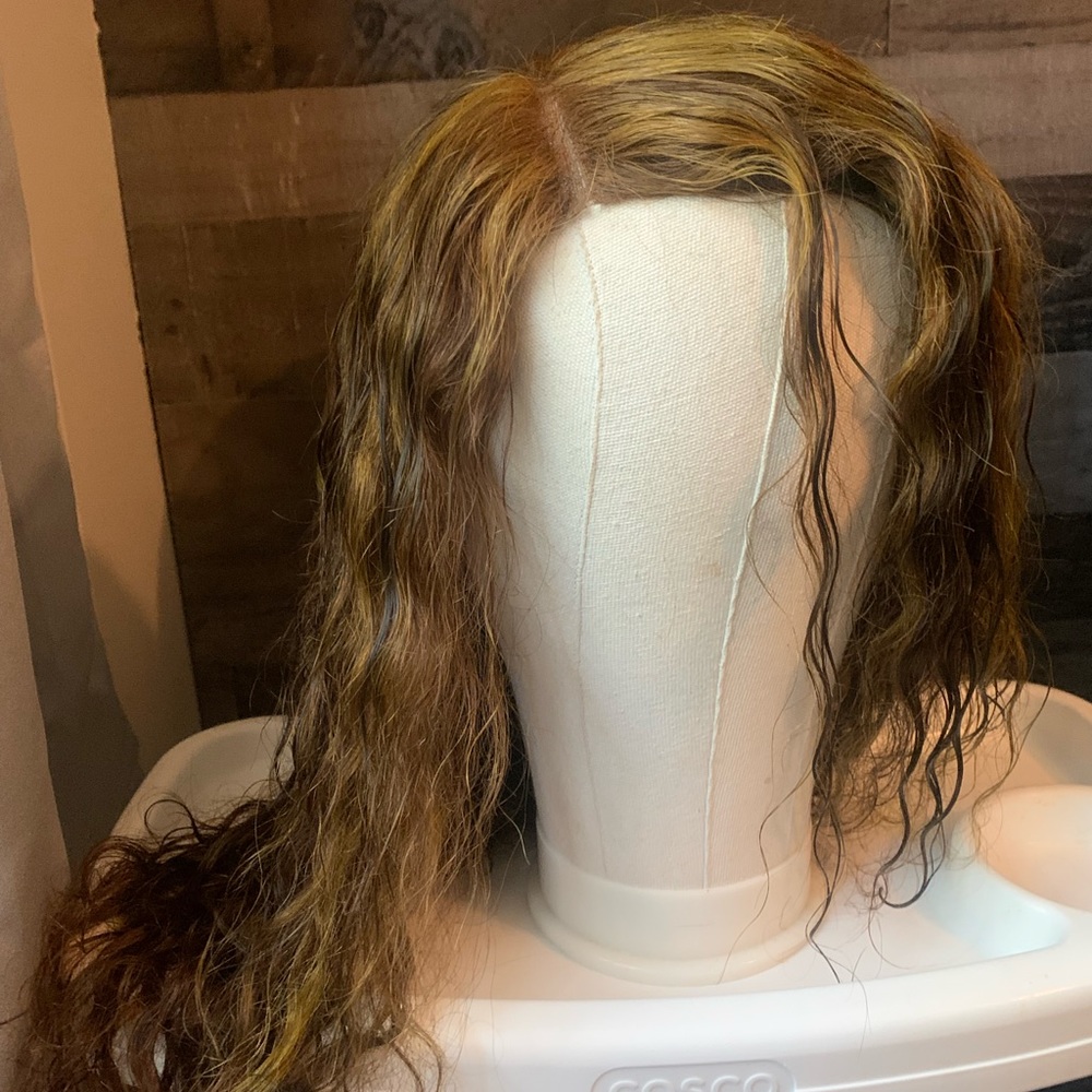 Human Hair Wig CLOSURE BLONDE highlights